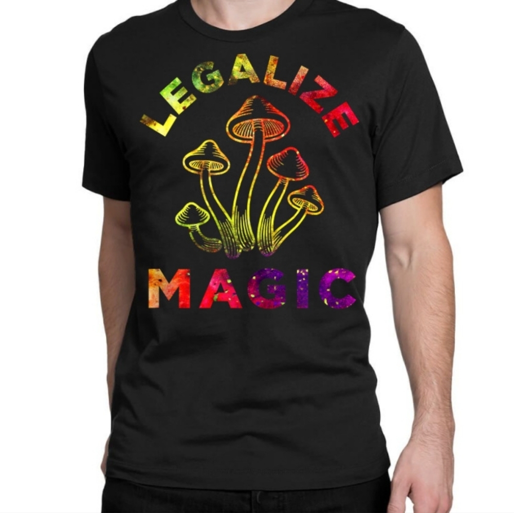 Legalize Magic mushroom black cotton t-shirt M